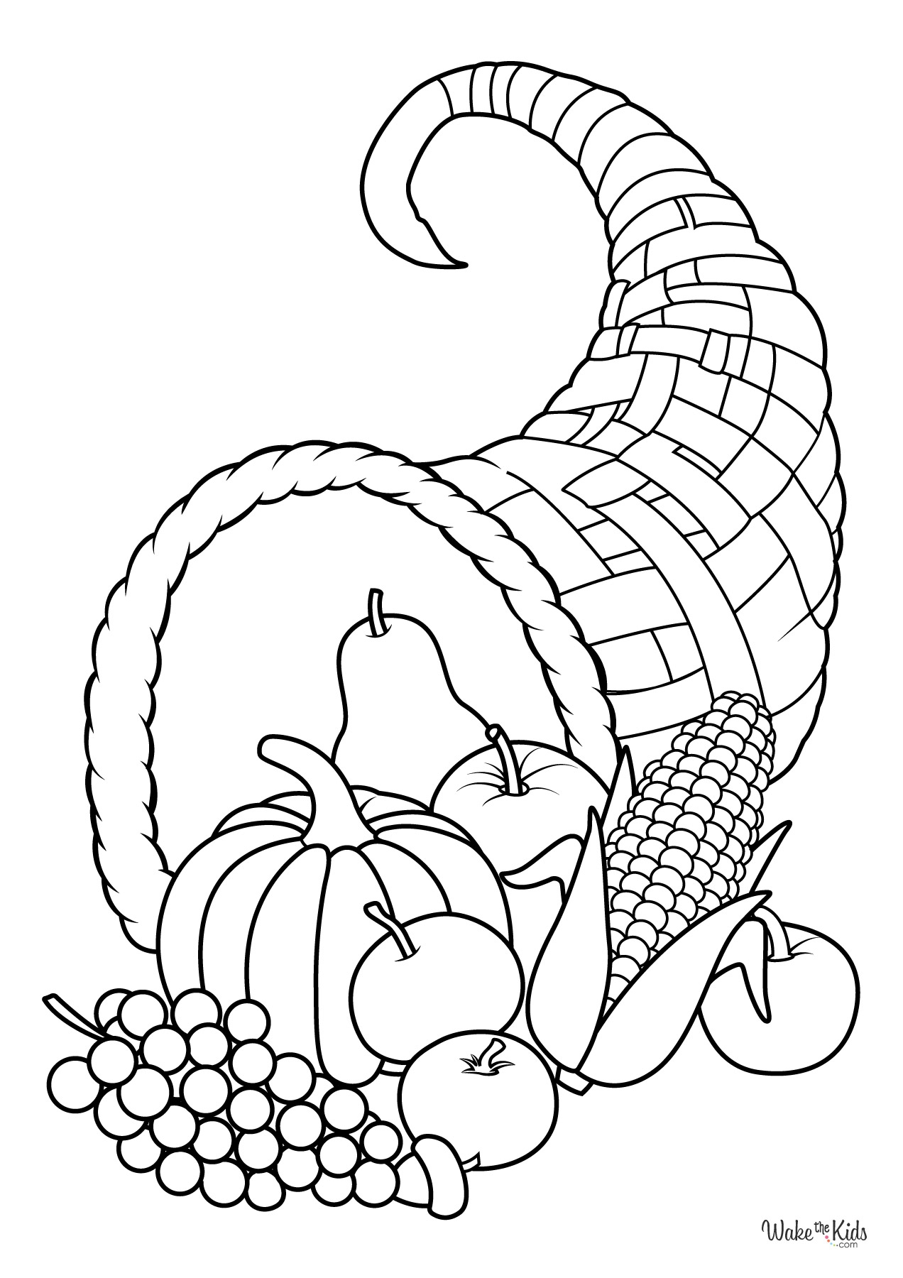 Cornucopia Coloring Pages Free Printable PDFs WakeTheKids