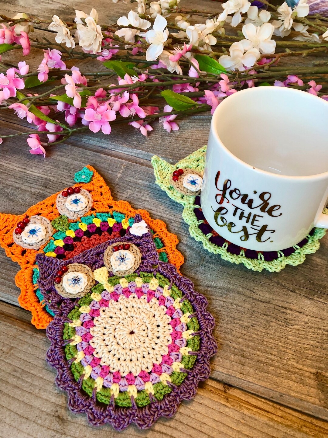 Owl Coffee Cup Coaster Printable Template