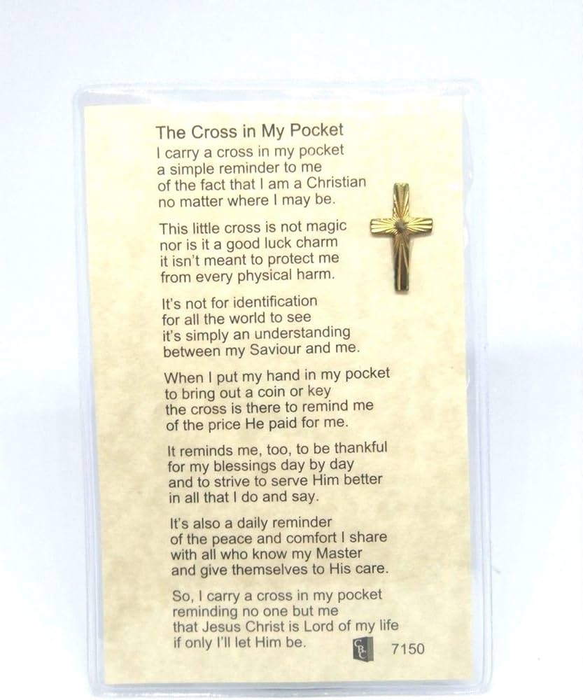 Printable Cross In My Pocket Poem