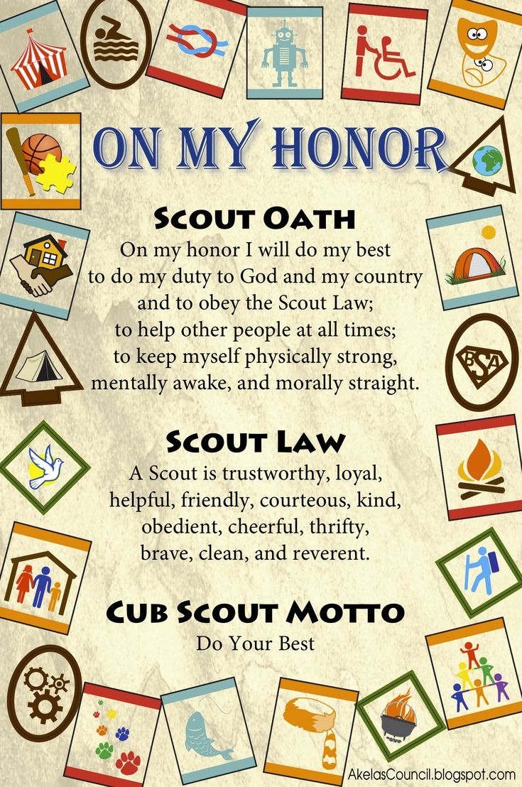 Cub Scout Oath And Law Poster