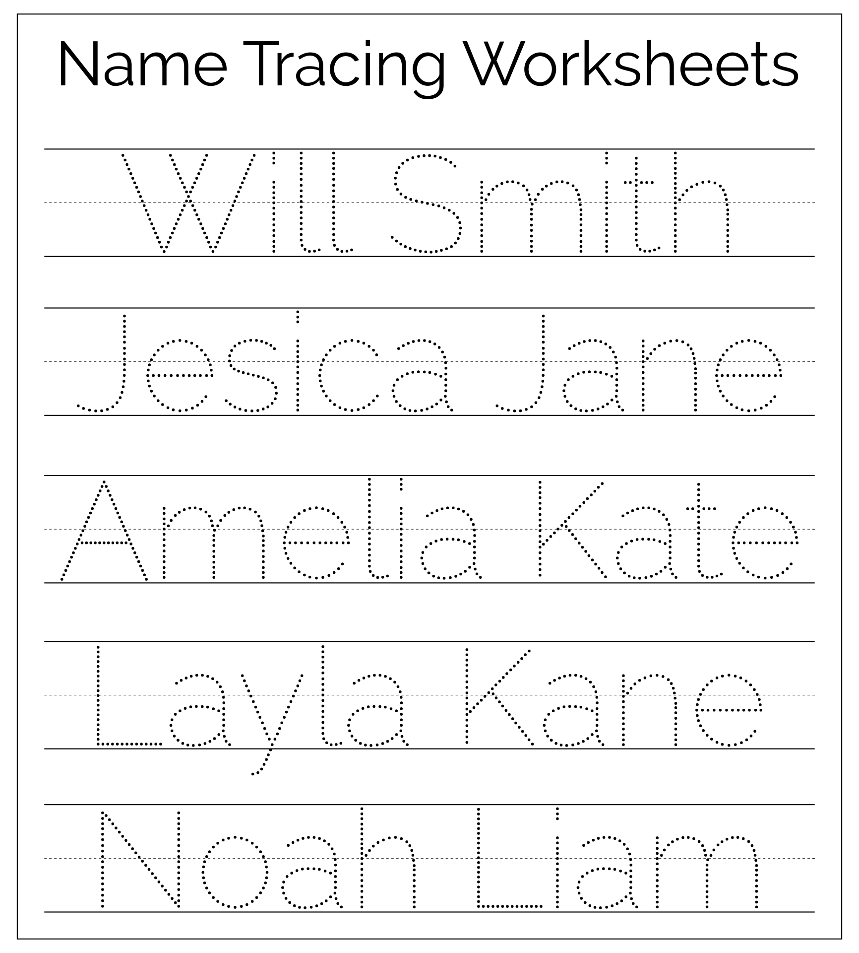 Custom Full Name Tracing Worksheet I Can Write My Name Activity Worksheets Library