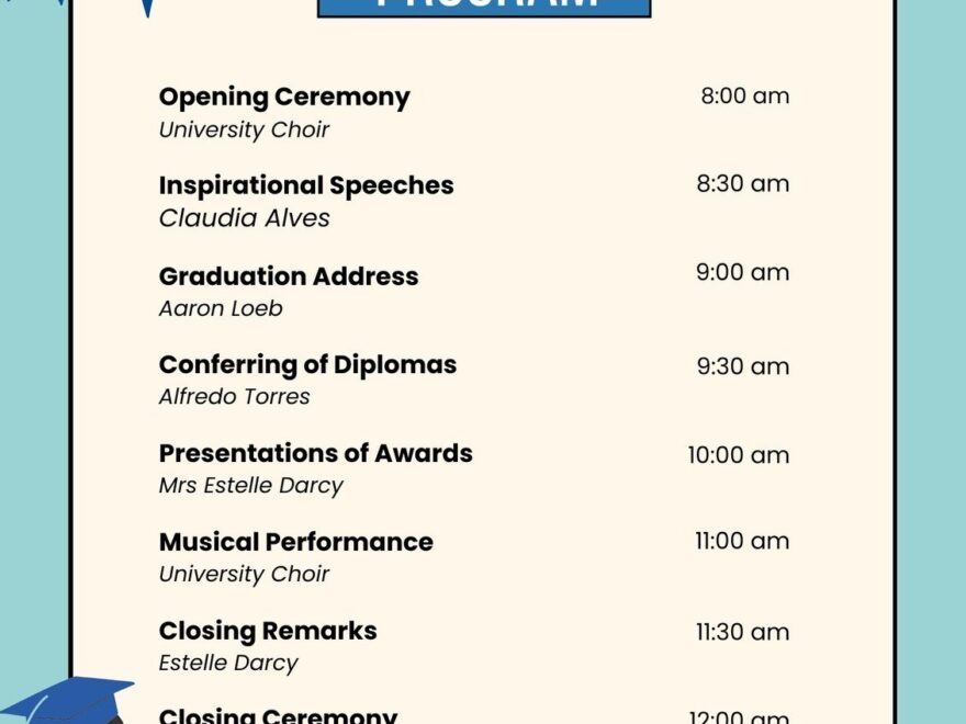 Customize 410 Graduation Programs Templates Online Canva
