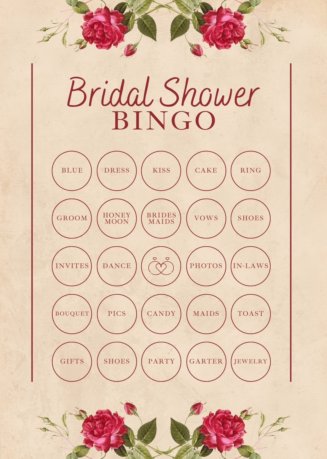 Customize 44 Bridal Shower Bingo Card Templates Online Canva
