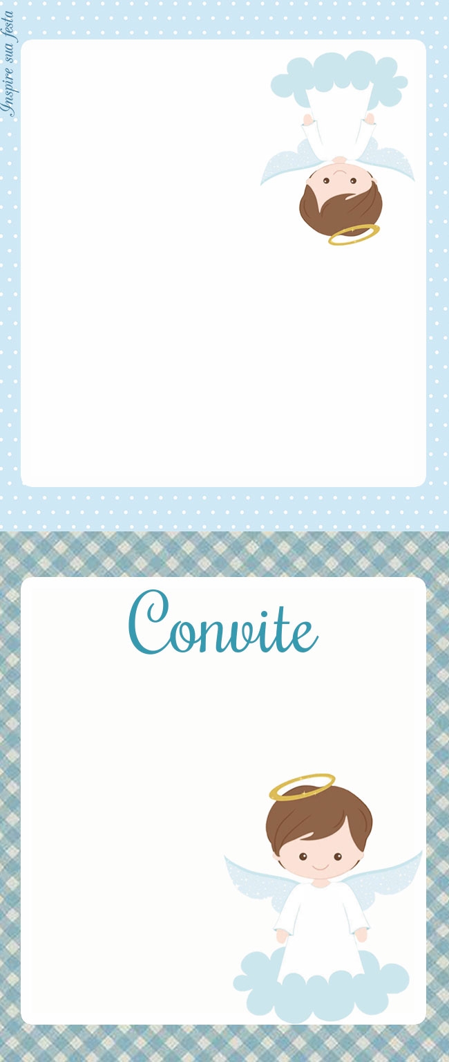 Cute Angel In Light Blue Free Party Printables And Invitations Oh My First Communion 
