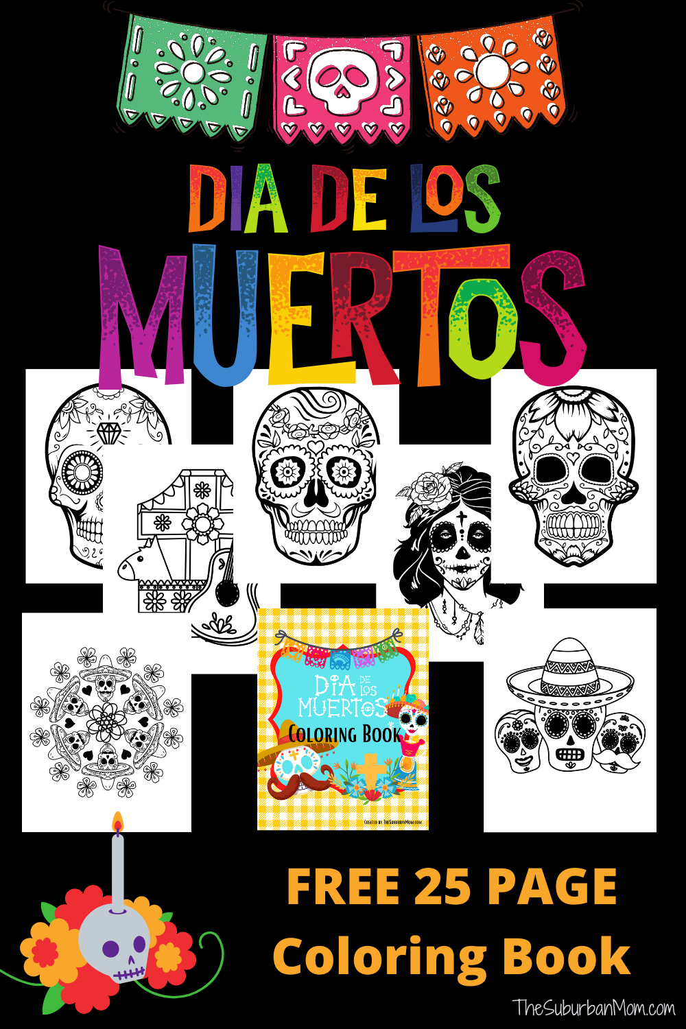 D a De Los Muertos Coloring Pages Free Printable Day Of The Dead