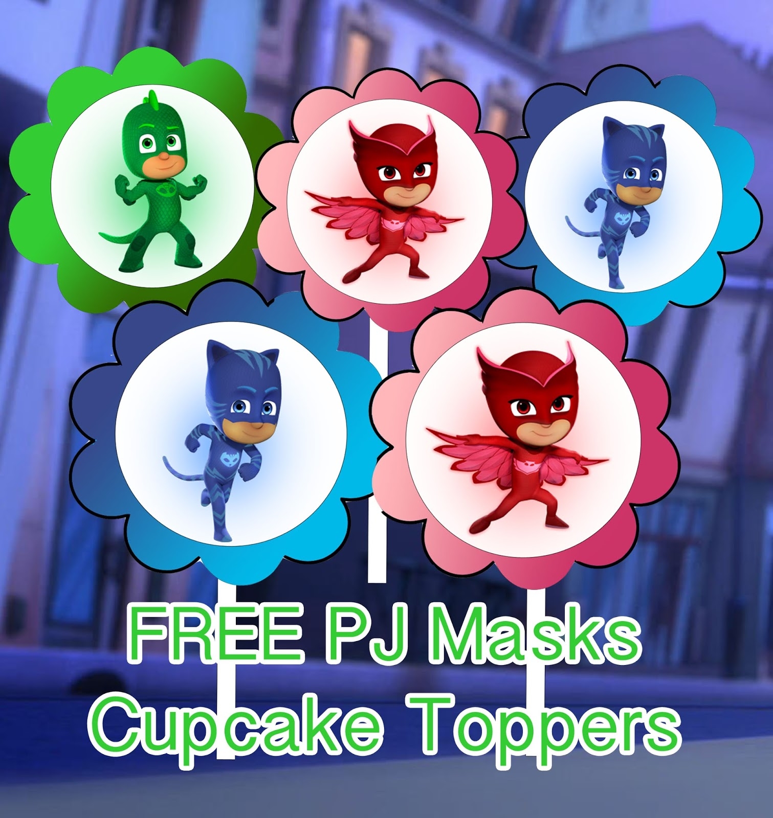 Daisy Celebrates PJ Masks Birthday Party Printable Files