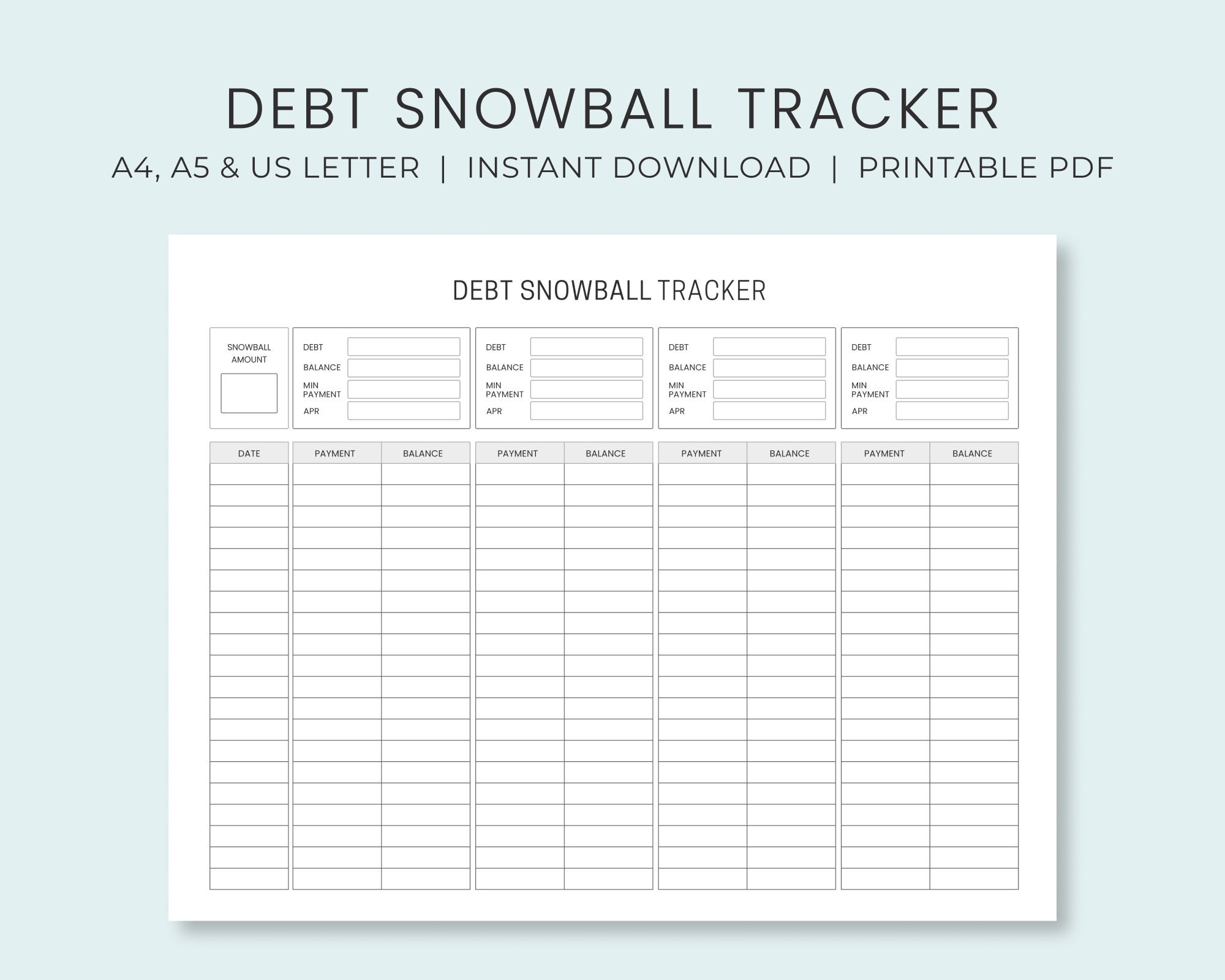 Dave Ramsey Debt Snowball Printable Worksheet
