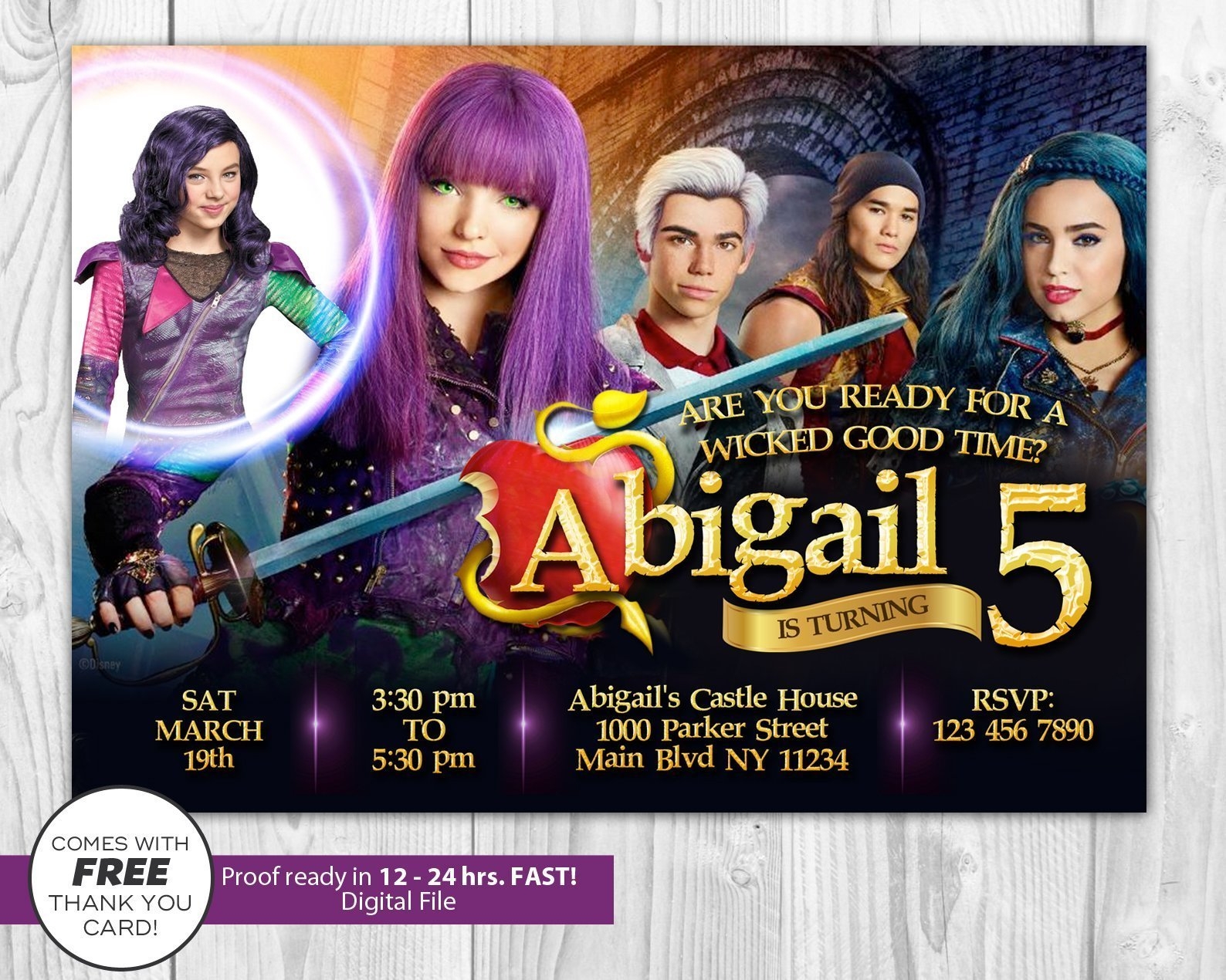 Descendants 2 Invitation My Party Templates