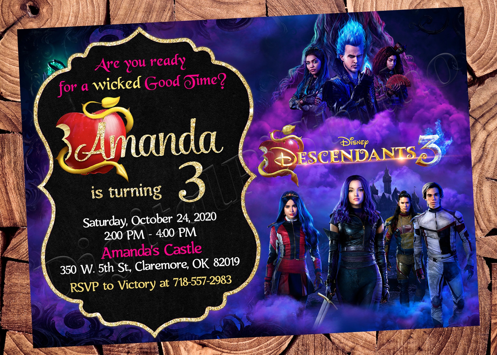 Disney Descendants 2 Free Printable Invitations