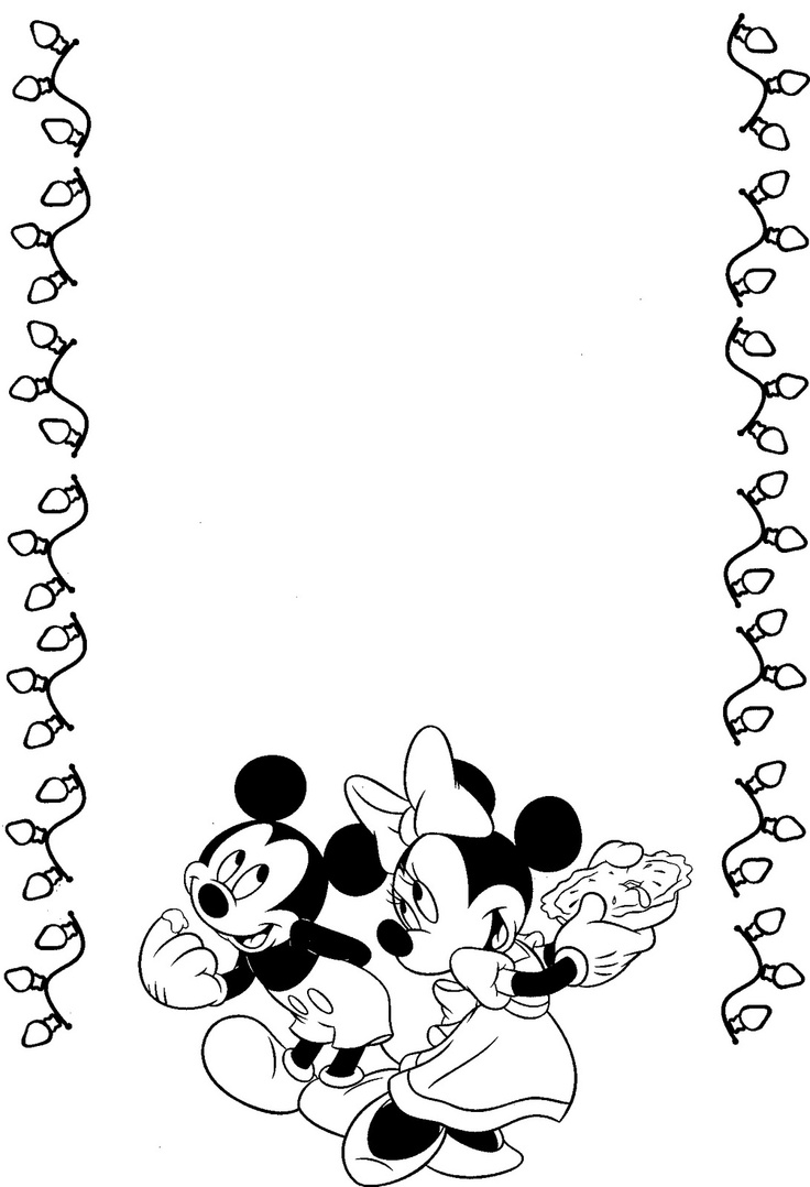 DISNEY CHRISTMAS STATIONERY SHEET