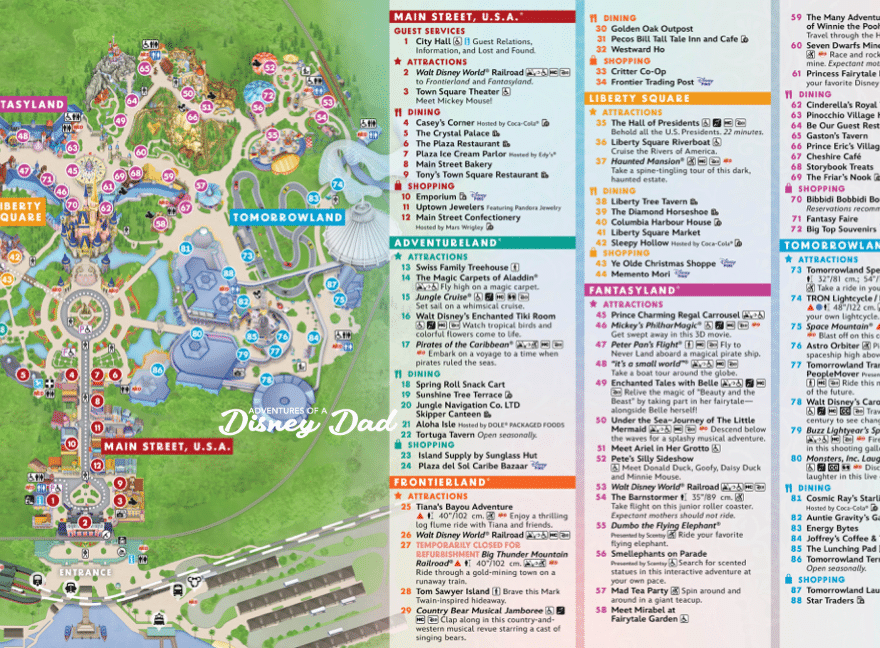 Disney s Magic Kingdom Park Map 2025 Www adventuresofadisneydad