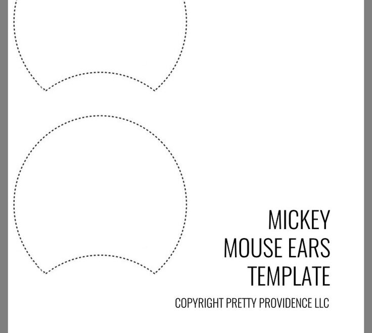 DIY Mickey Mouse Ears Template