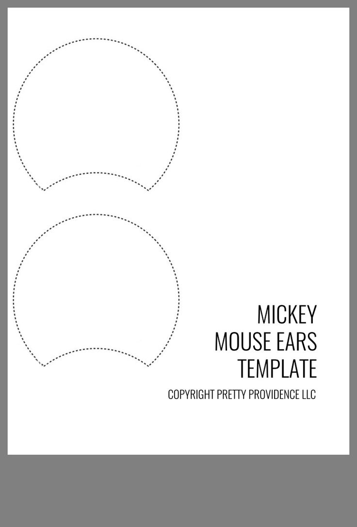 DIY Mickey Mouse Ears Template