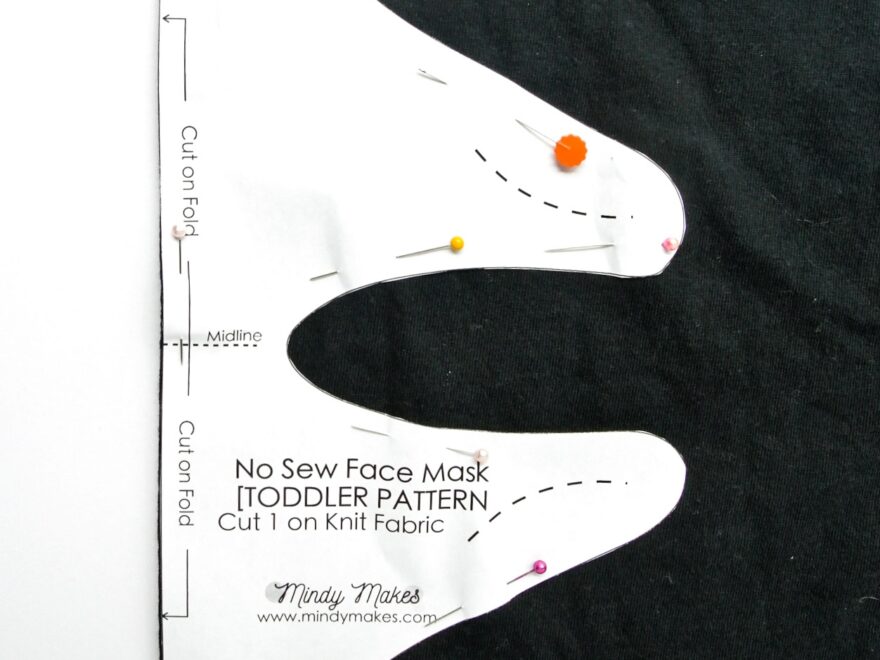 DIY No Sew Face Mask From A T shirt Free Pattern For Adults And Kids MindyMakes
