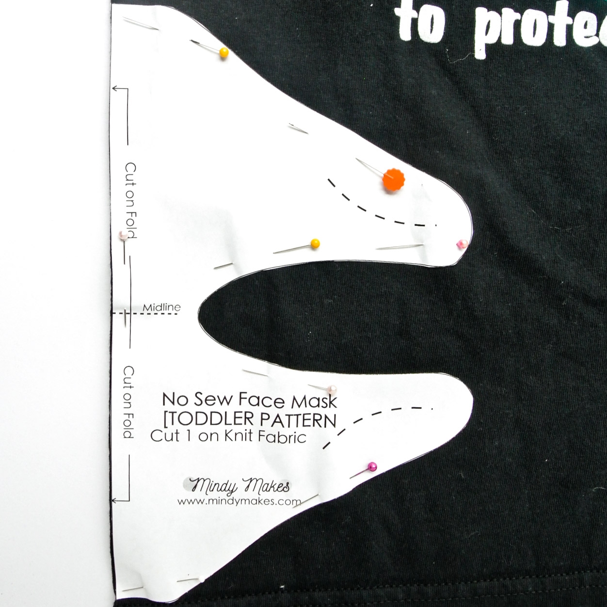 DIY No Sew Face Mask From A T shirt Free Pattern For Adults And Kids MindyMakes