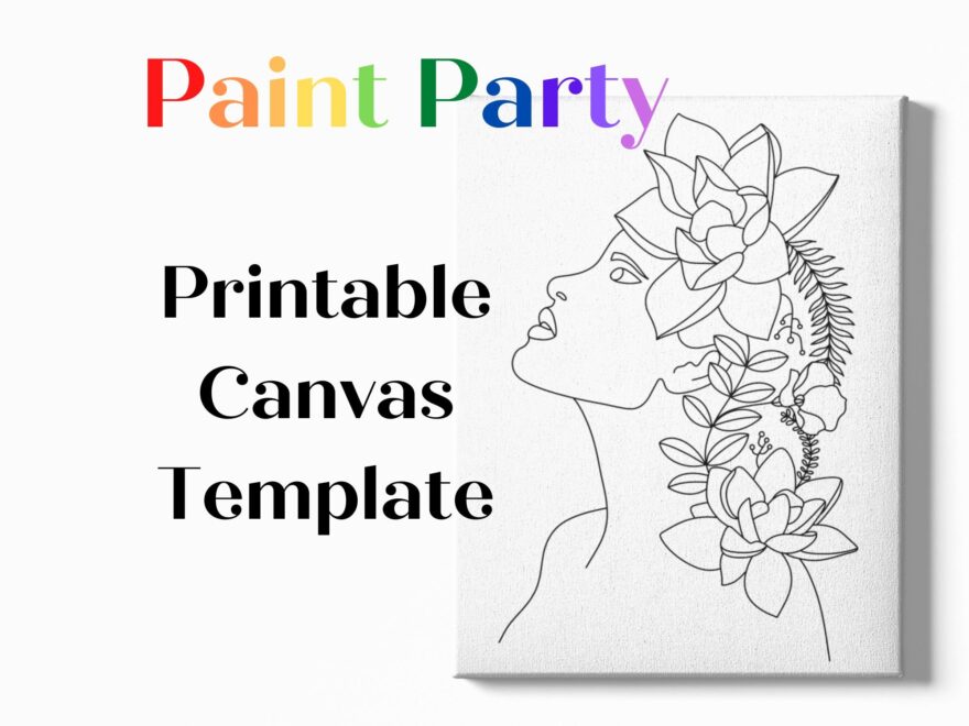 DIY Paint Party Pre drawn Canvas Stencil Adult Painting Paint Sip DIY Paint Party Art Party Stencil Etsy