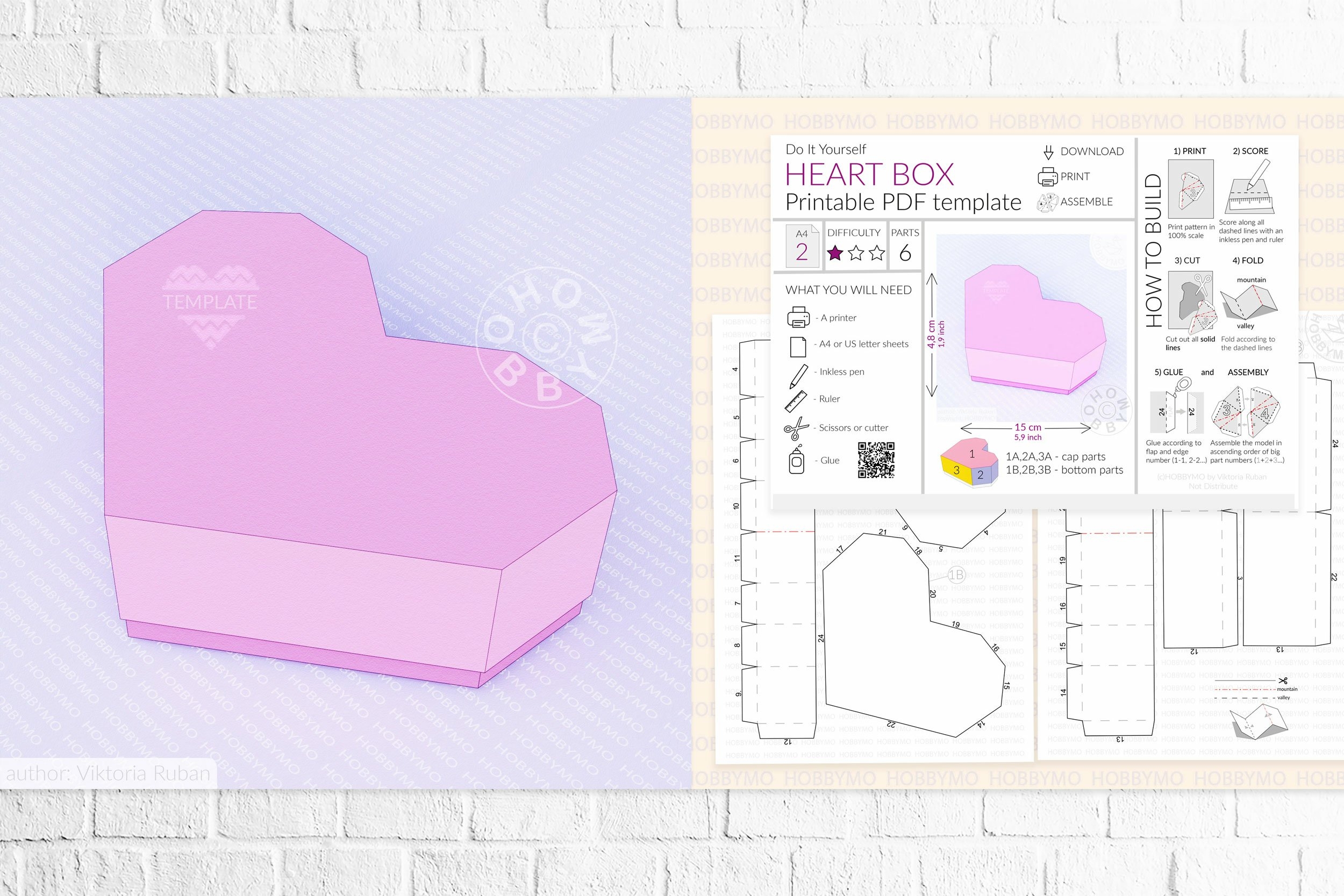 2-Inch By 2-Inch Printable Layout Paper Box