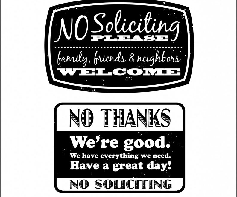 DIY Printable No Soliciting Signs