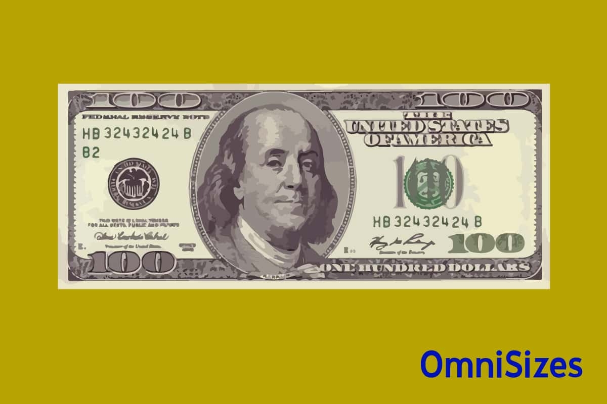 Printable 100 Dollar Bill Actual Size