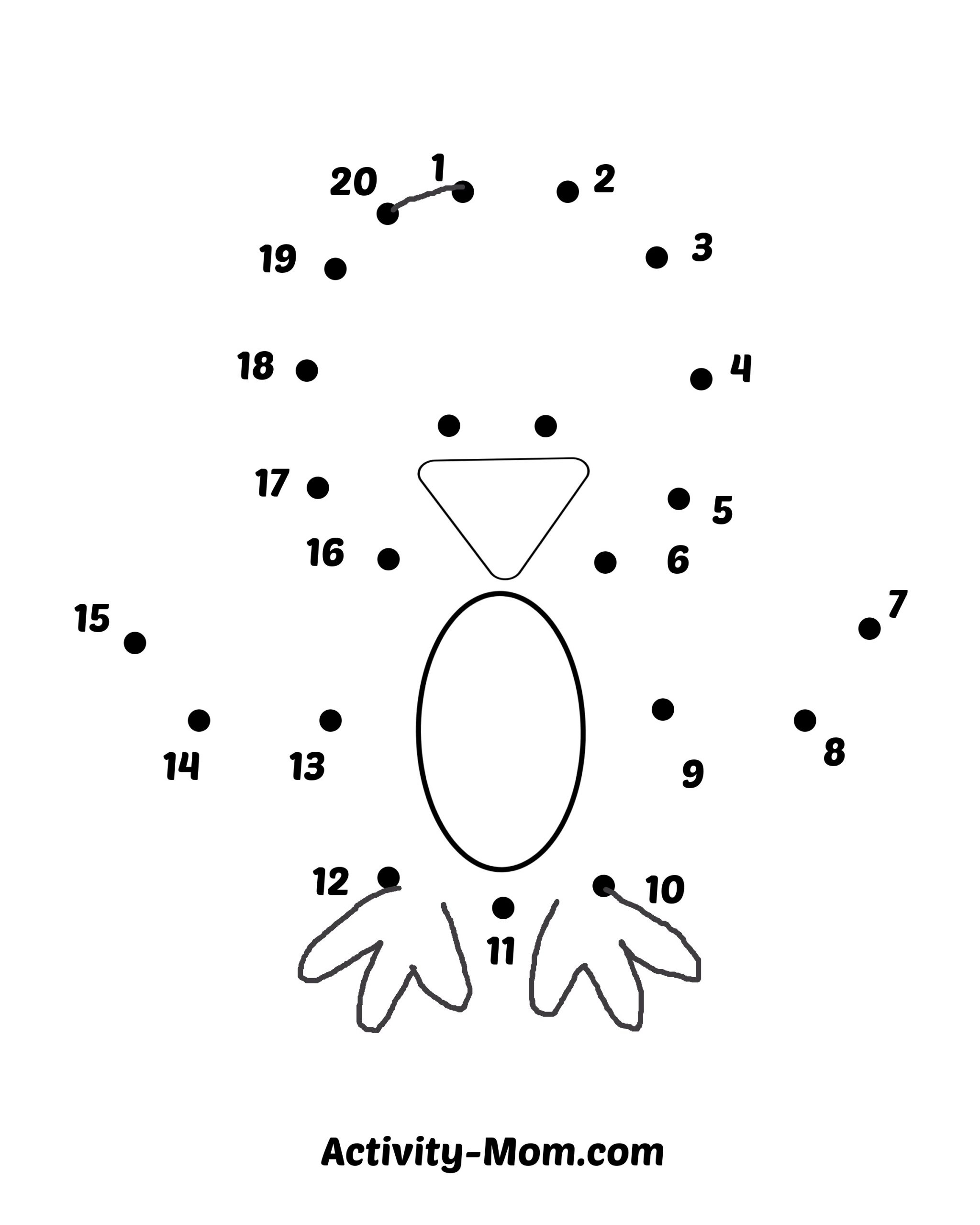 Preschool Dot To Dot Printables