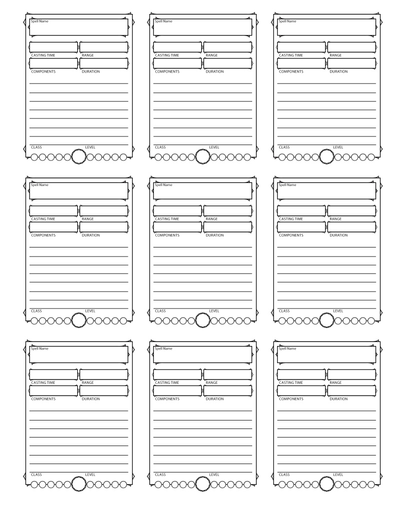 Downloadable Blank Printable D D 5e Character Sheets PDF Download DMing Dad