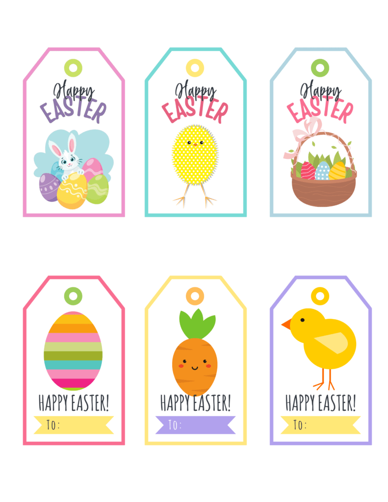 Easter Gift Tag Printable Printable Party Favors