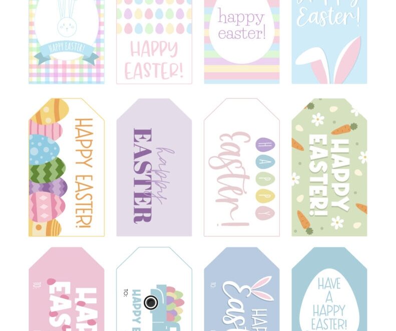 Easter Tags 300 FREE Printable Gift Tags Printabulls