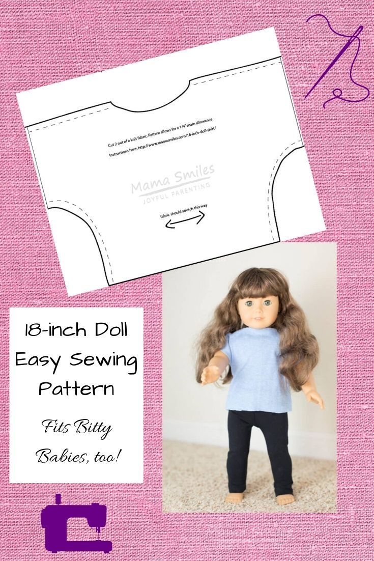 Easy And Free 18 Inch Doll Printable Shirt Pattern