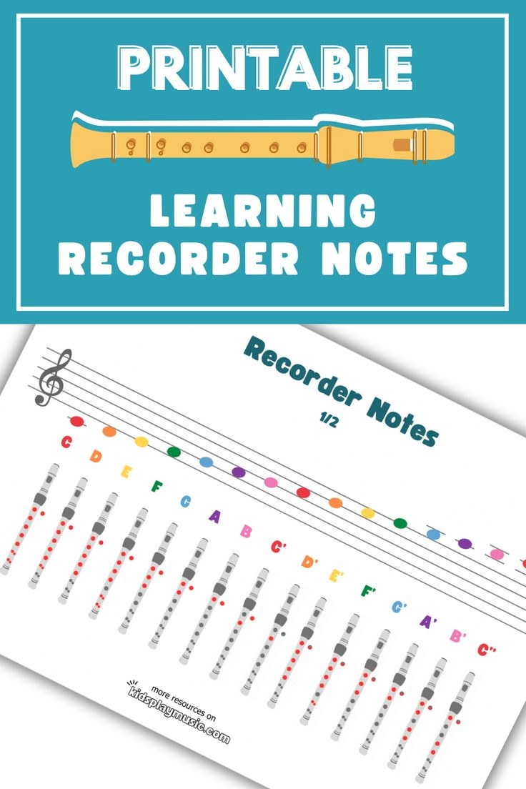 Easy Recorder Notes Chart