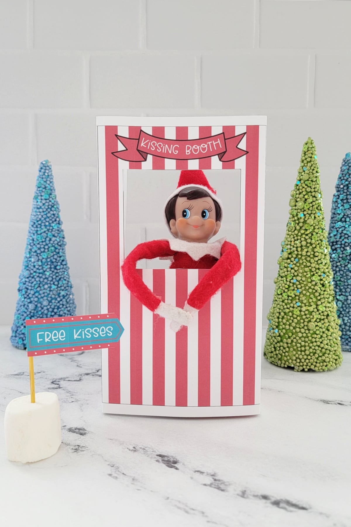Elf On The Shelf Kissing Booth Free Printable Fun Money Mom