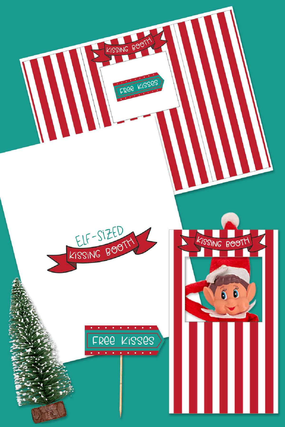 Elf On The Shelf Kissing Booth Free Printable Fun Money Mom