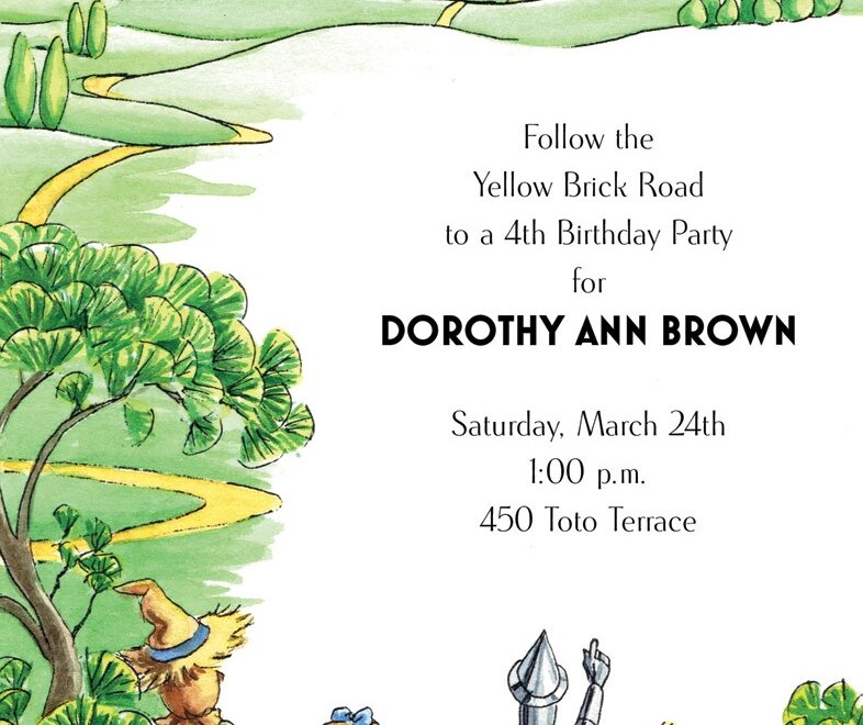Emerald City Wizard Of Oz Invitations