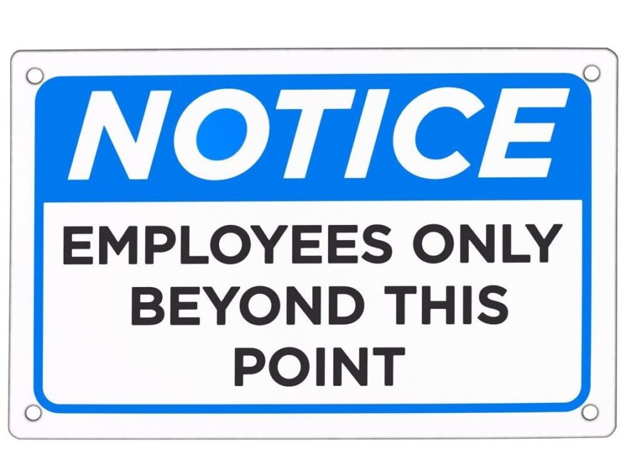 Employees Only Sign 18 X 12 ISGN 009