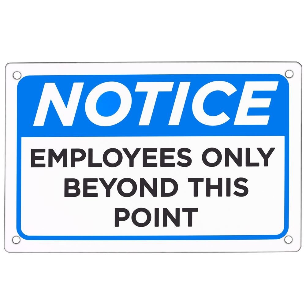 Employees Only Sign 18 X 12 ISGN 009 