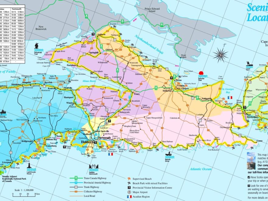 Explore The Beauty Of Nova Scotia With Our Detailed Tourist Map Canada Maps