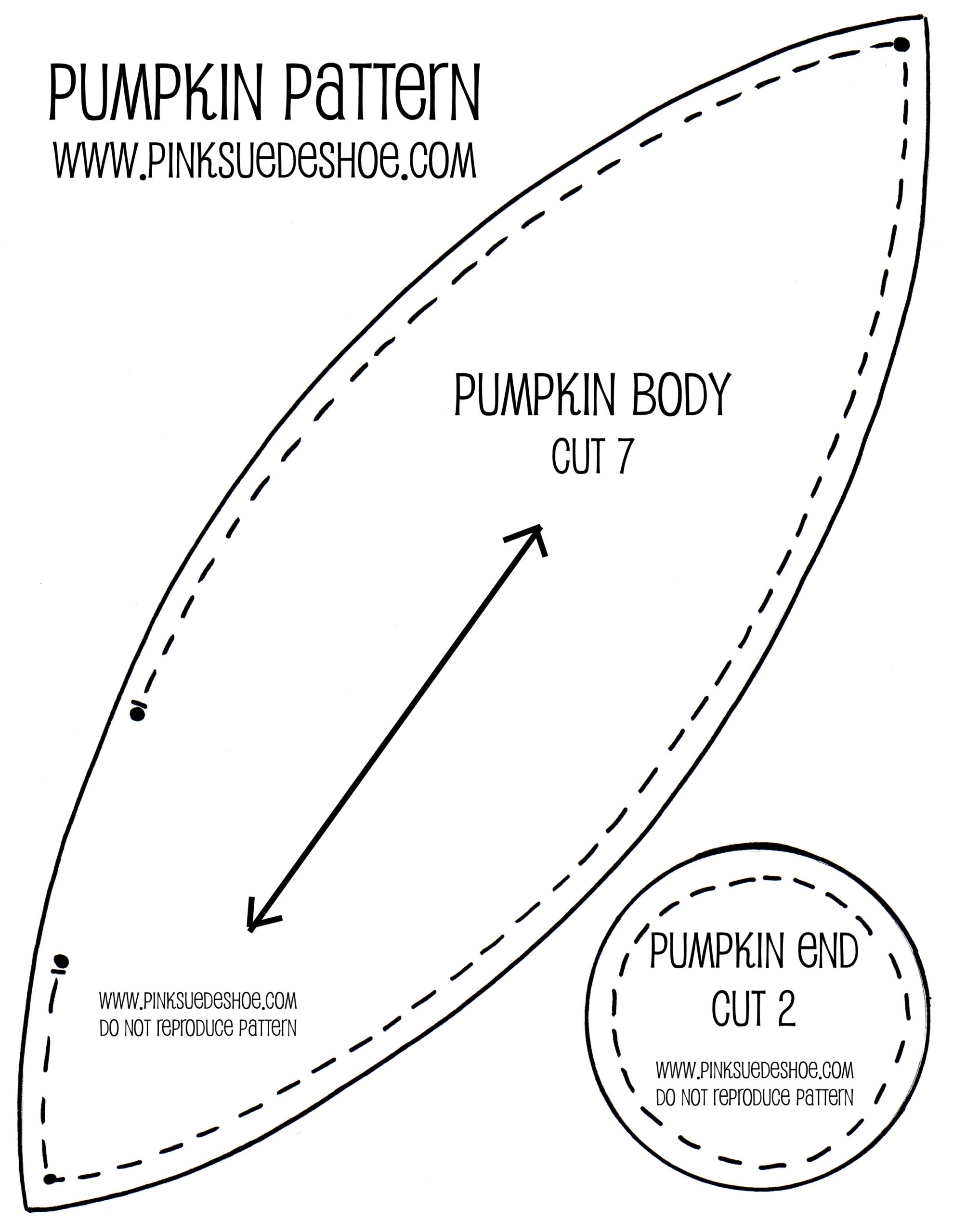 Fall Felt Pumpkin Printable Templates