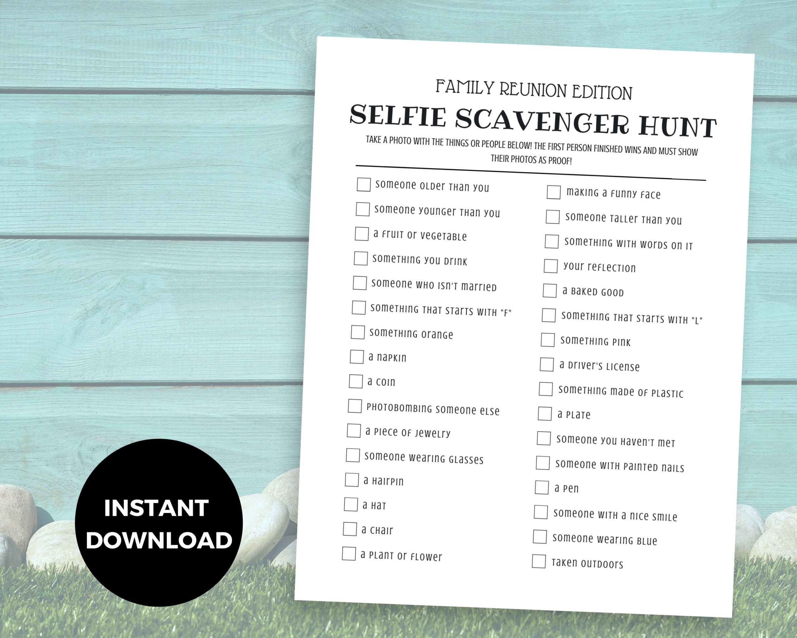 Family Reunion Scavenger Hunt Family Reunion Game Family Scavenger Hunt Fun Family Reunion Activity Family Reunion Ideas Etsy