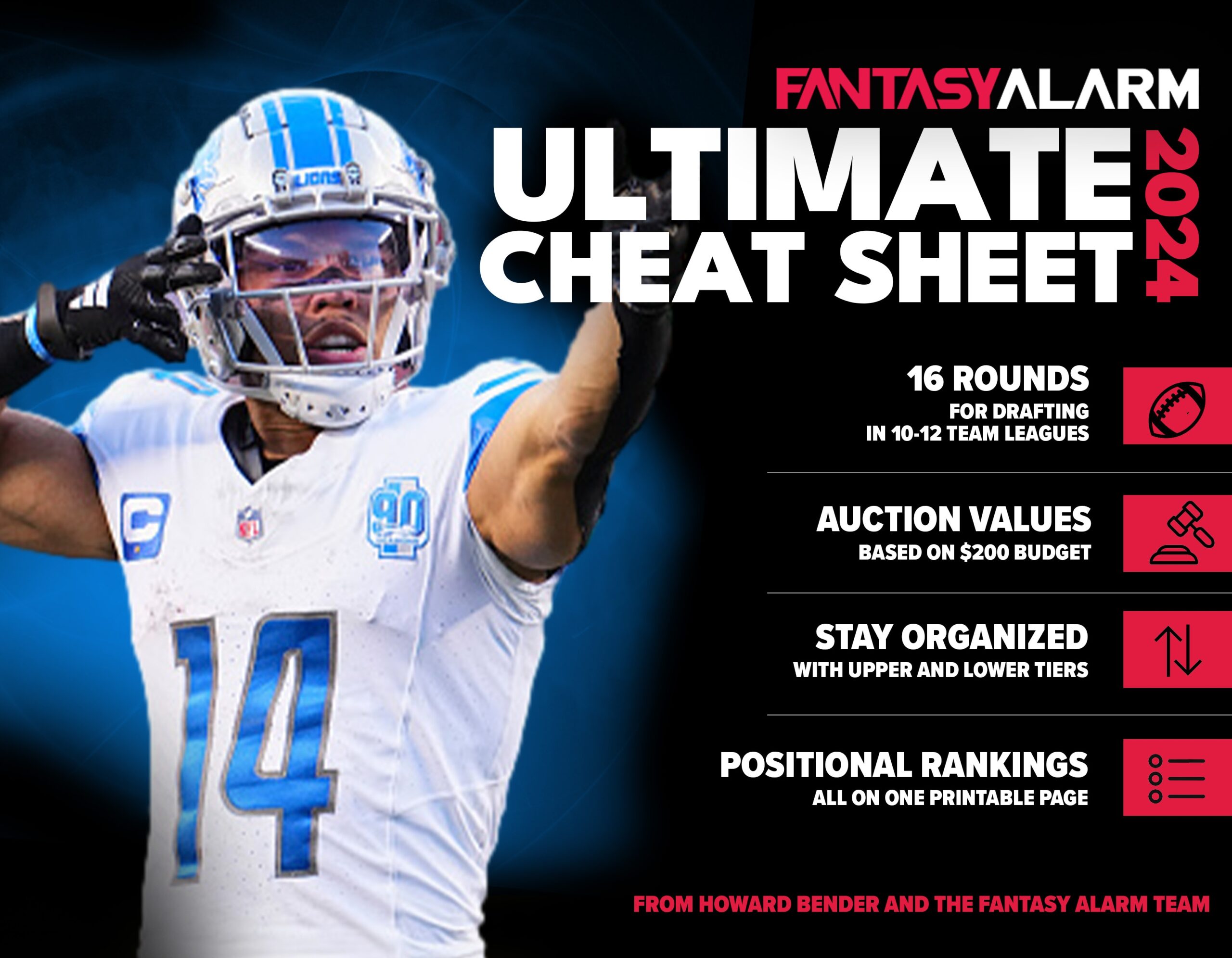 Free Printable Fantasy Football Draft Cheat Sheets