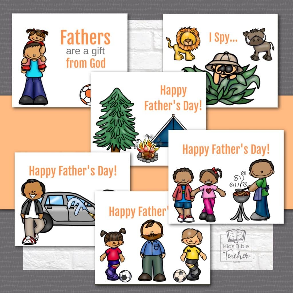 Father s Day Cards 6 Different Printable Father s Day Cards With Bible Verses Kids Bible Teacher