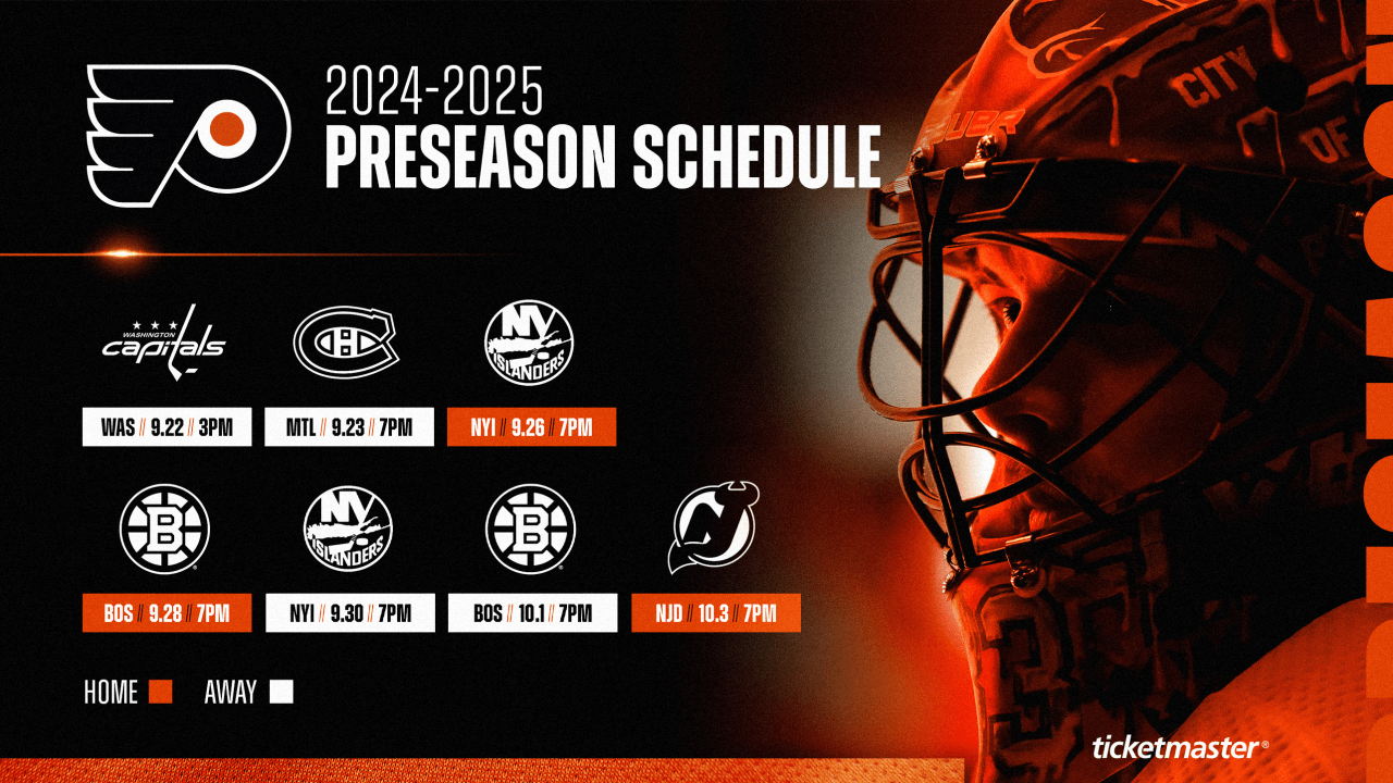 Flyers Announce 2024 25 Preseason Schedule Philadelphia Flyers