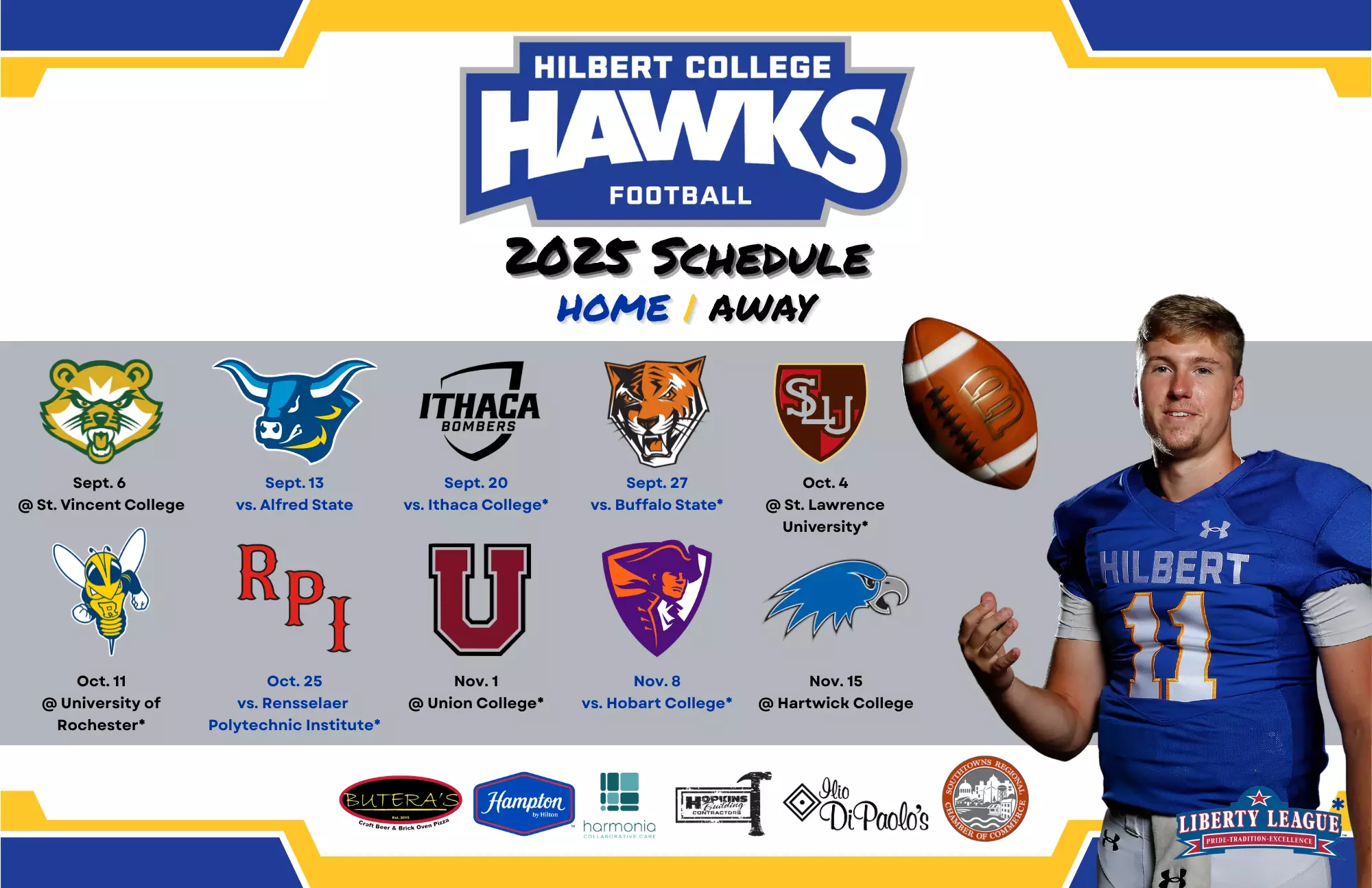 Football Releases 2025 Game Schedule Hilbert College Athletics