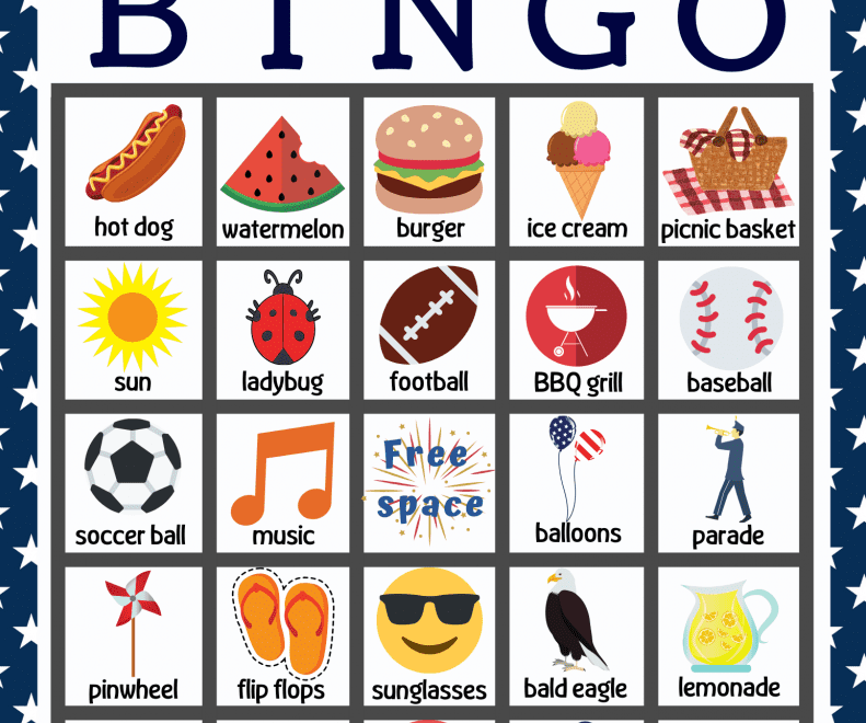 Fourth Of July Bingo Free Printable Printable Party Favors