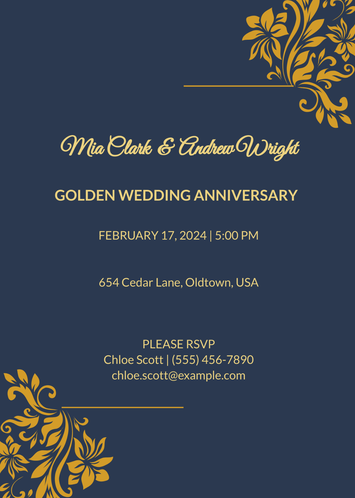 Free 50Th Anniversary Invitation Templates Editable And Printable