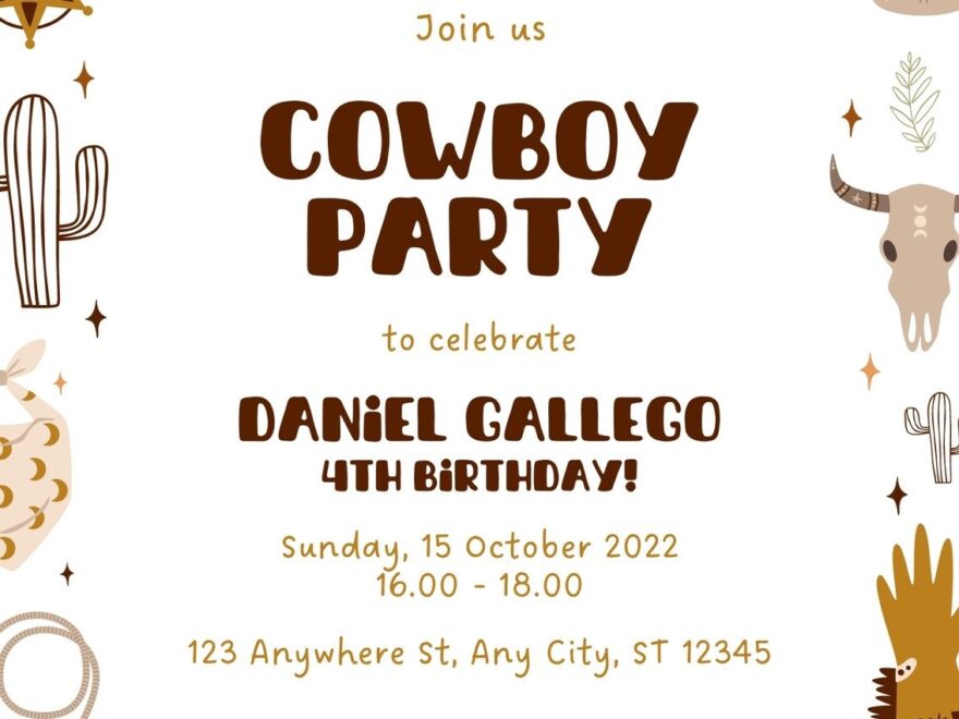 Free And Customizable Cowboy Templates
