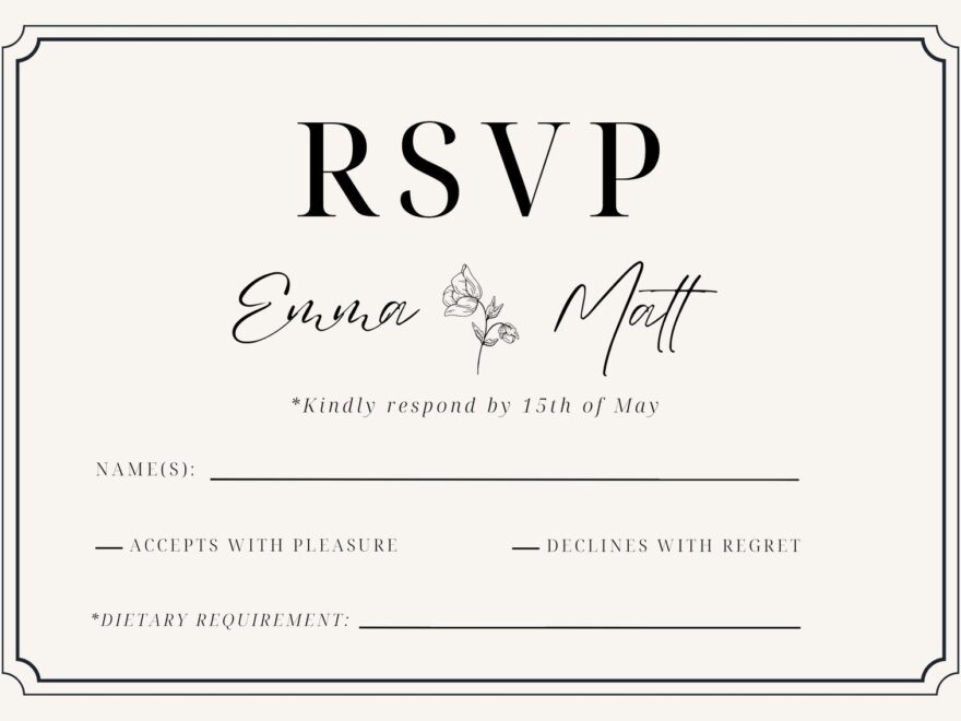 Free And Customizable RSVP Templates Canva