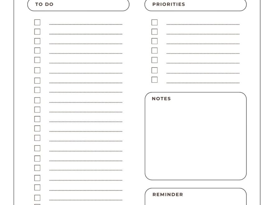Free And Customizable To Do List Templates