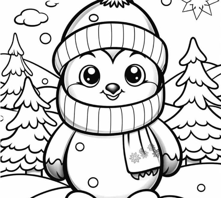 Free Christmas Animal Coloring Pages Cute Animals Coloring Pages For Adults Designs By Kemmy