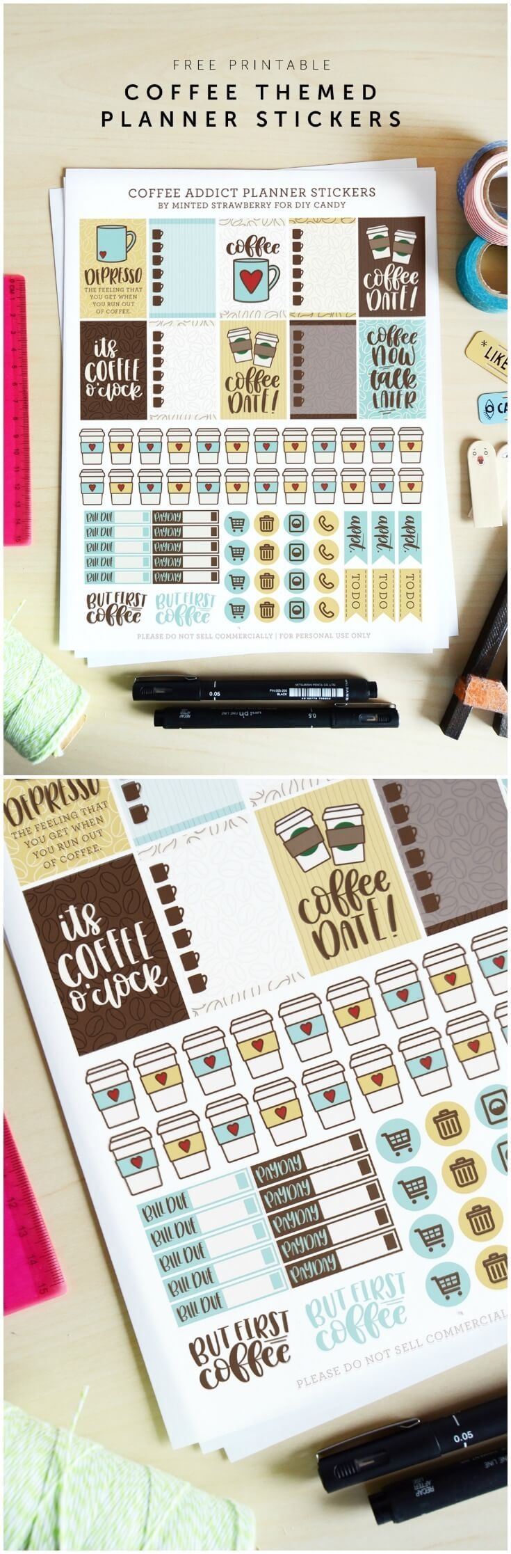 Coffee Bullet Journal Printables Free