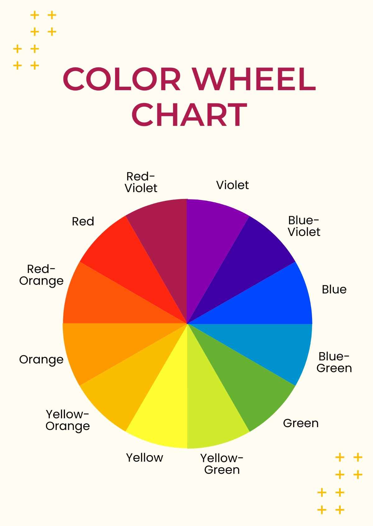 Free Color Wheel Chart Templates Editable And Printable