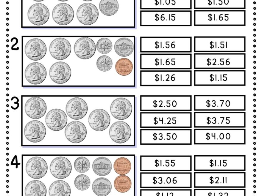 Free Counting Money And Coins Worksheets Teach Prints